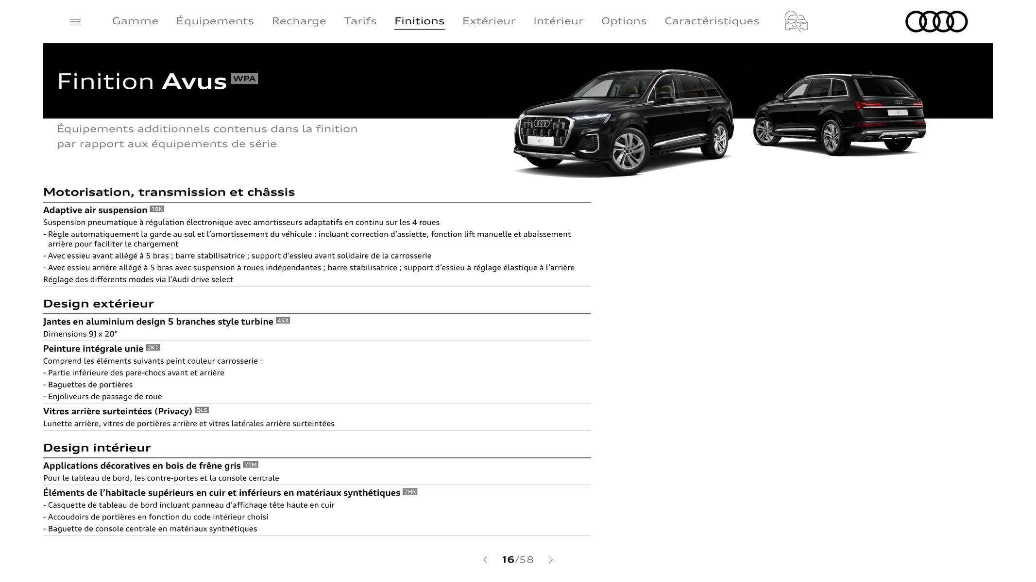 Catalogue Audi Q7, page 00016