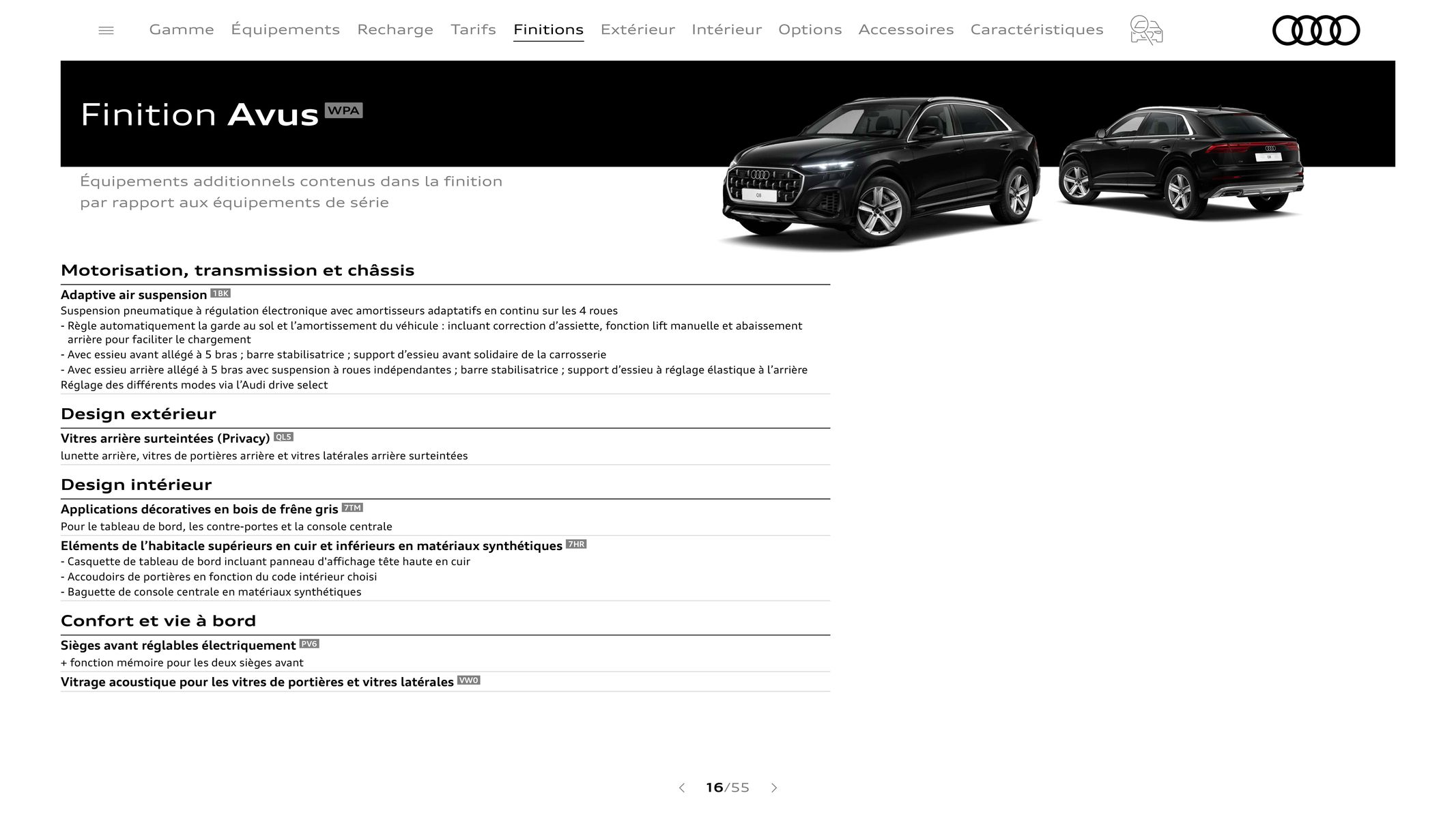 Catalogue Audi Q8, page 00016