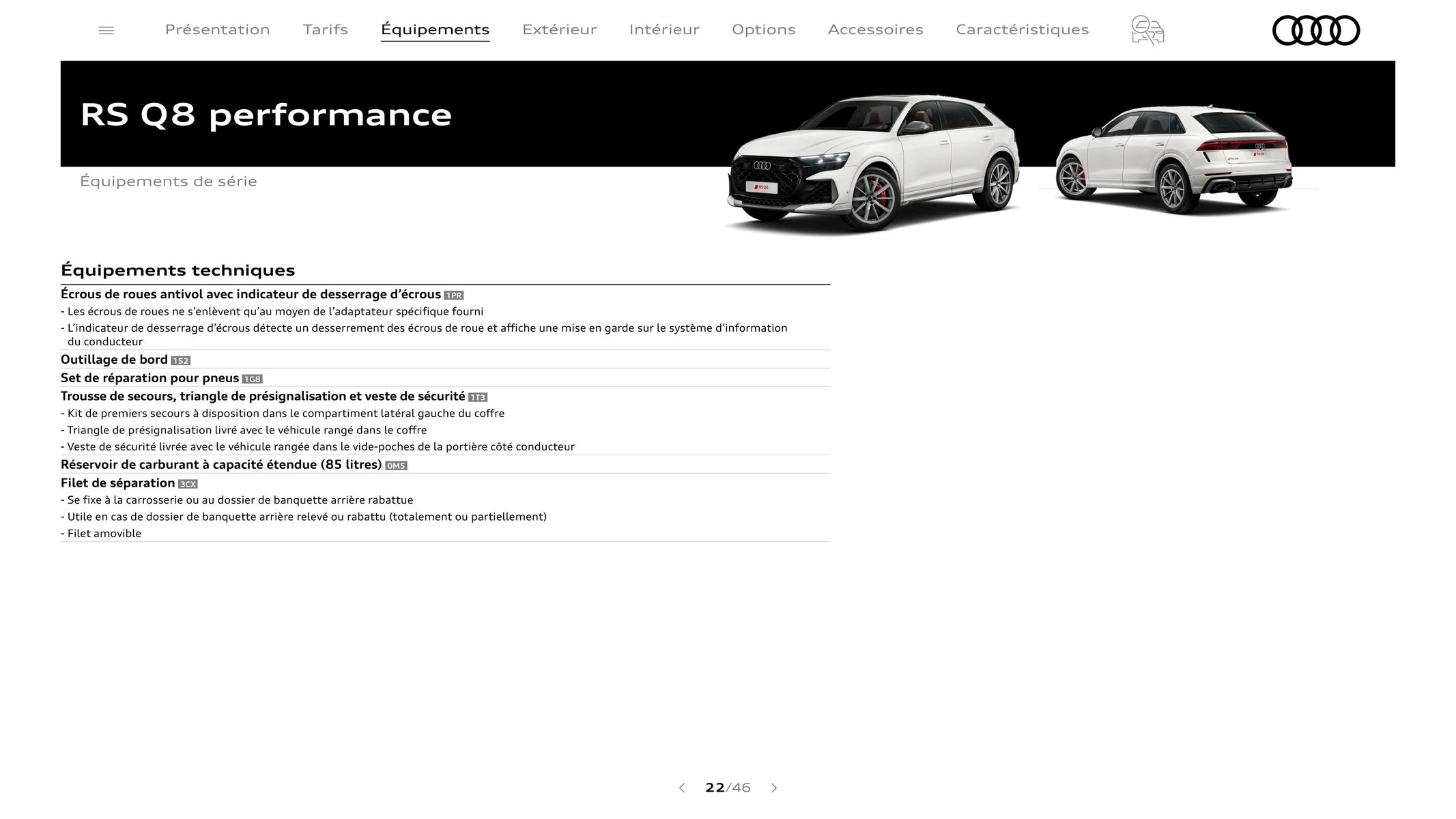 Catalogue Audi RS Q8 performance, page 00022