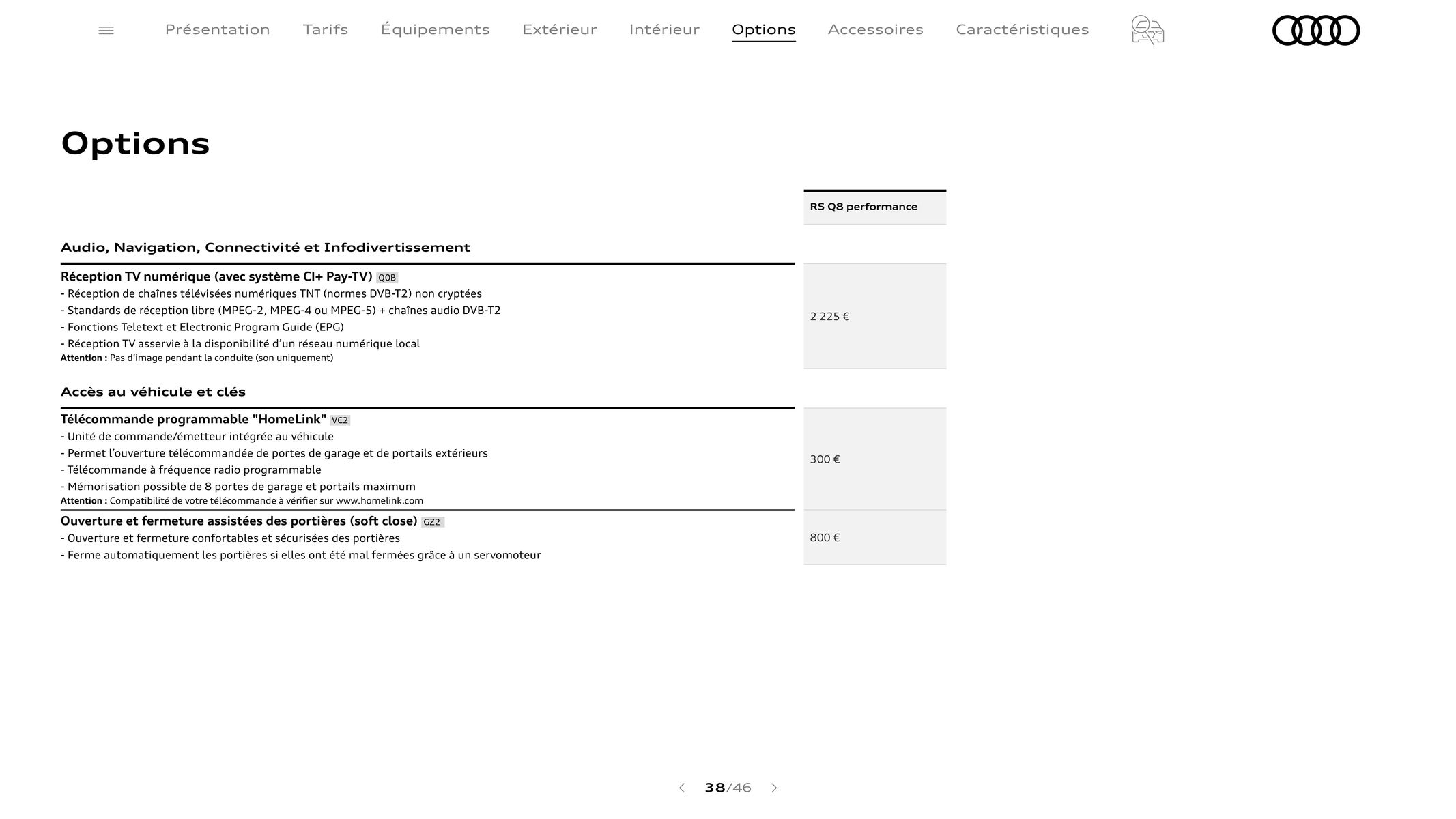 Catalogue Audi RS Q8 performance, page 00038