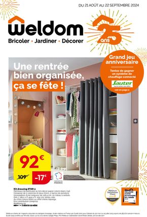 Promos de La rentrée à Pornichet | Une rentrée bien organisée, ça se fête ! sur Weldom | 21/08/2024 - 22/09/2024