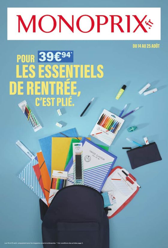 Les essentiels de rentrée, c'est plié