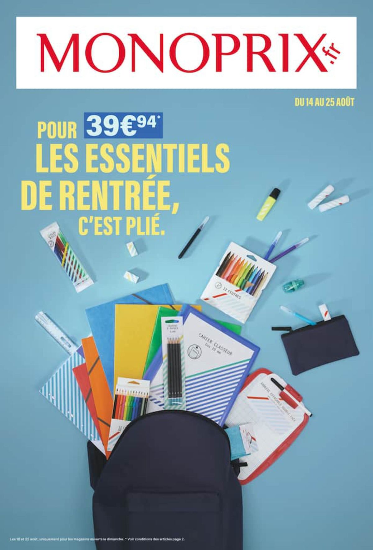 Catalogue Les essentiels de rentrée, c'est plié, page 00001