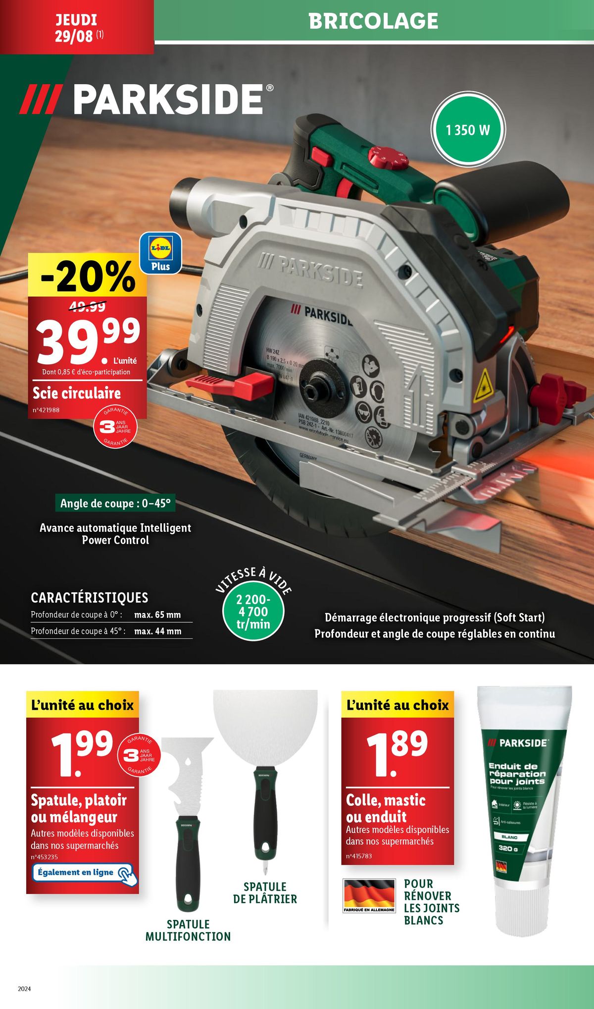 Catalogue Profitez de nos offres pour bricoler comme un pro avec notre gamme Parkside., page 00020