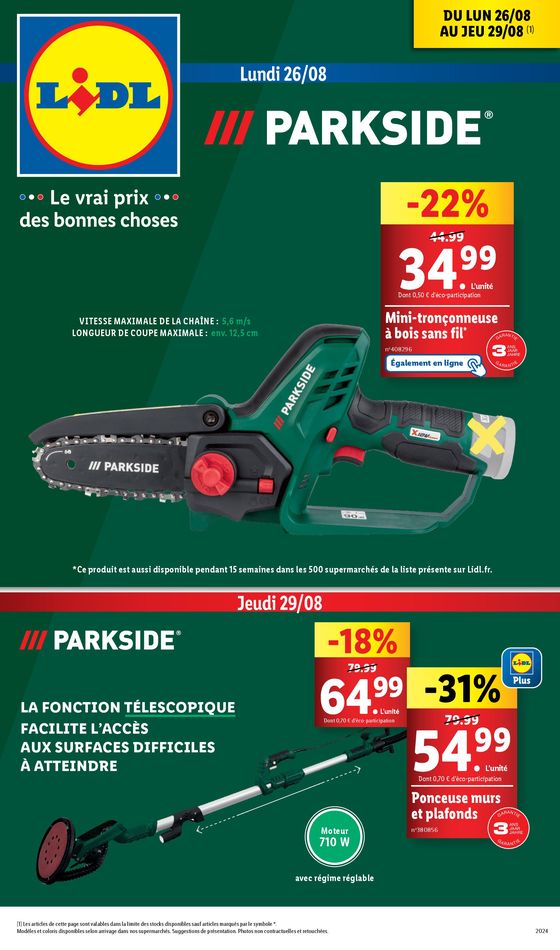 Profitez de nos offres pour bricoler comme un pro avec notre gamme Parkside.