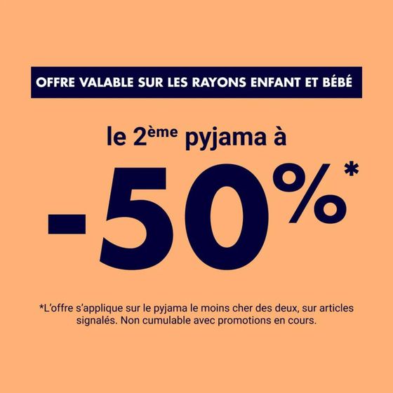 Le 2ème pyjama à -50%