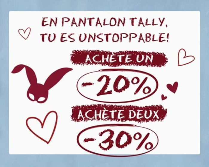 Un pantalon tally, tu es unstppable !