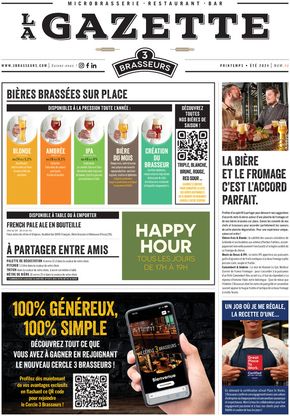 Promos de Restaurants à Gidy | La gazette du moment sur Les 3 brasseurs | 22/08/2024 - 22/09/2024