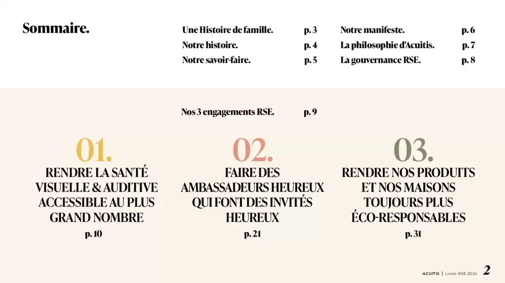 Catalogue Acuitis à Paris | Livret RSE 2024 | 22/08/2024 - 31/12/2024