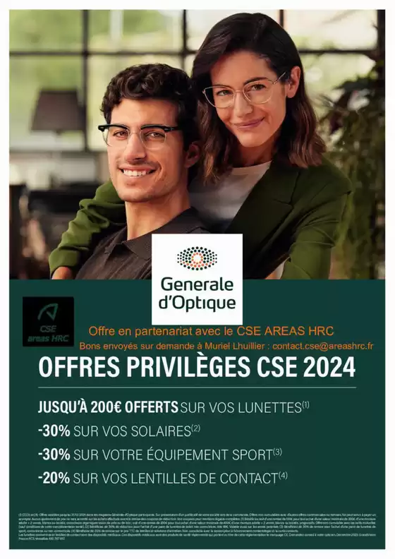 Catalogue Générale Optique à Nice | Offres priviléges Cse 2024 | 22/08/2024 - 31/12/2024