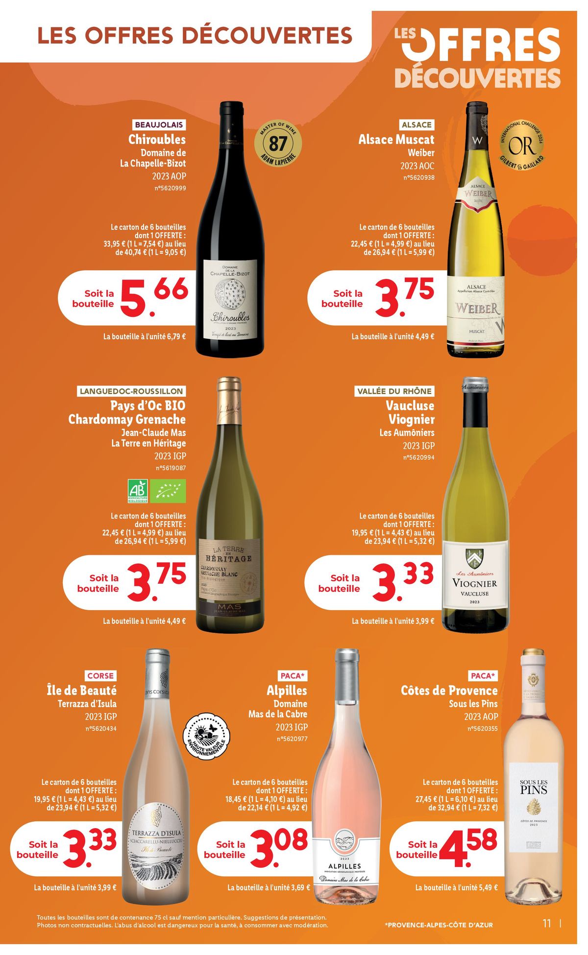 Catalogue Mercredi 04/09, profitez d'une sélection exclusive pour la Foire aux Vins 2024 chez Lidl !, page 00011