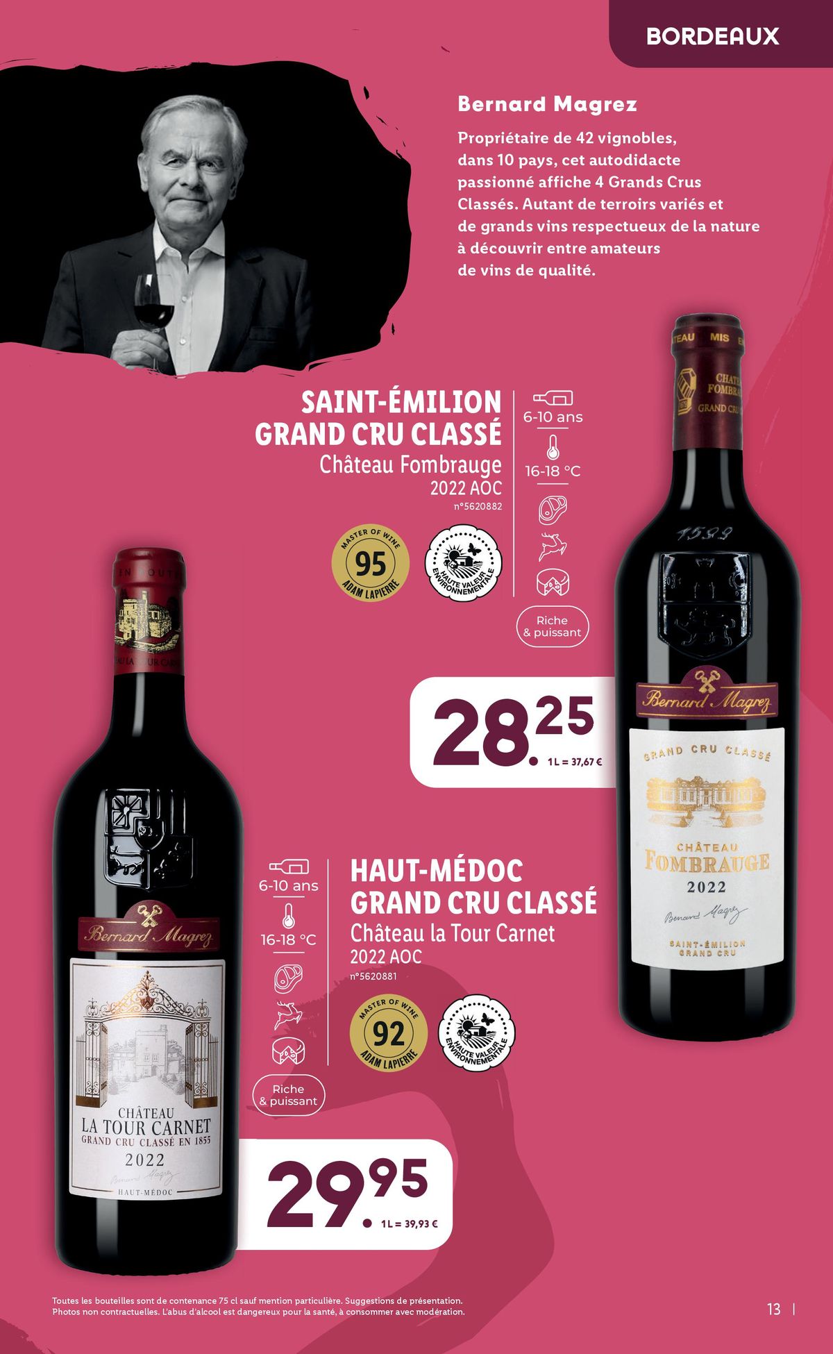 Catalogue Mercredi 04/09, profitez d'une sélection exclusive pour la Foire aux Vins 2024 chez Lidl !, page 00013