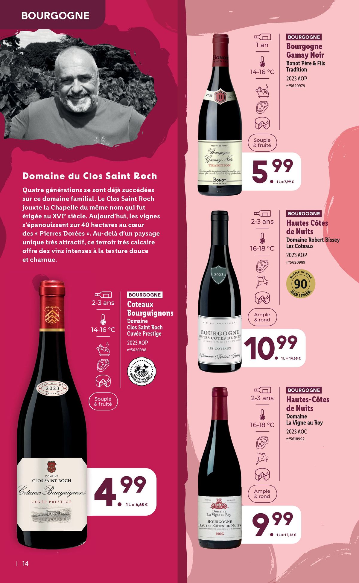 Catalogue Mercredi 04/09, profitez d'une sélection exclusive pour la Foire aux Vins 2024 chez Lidl !, page 00014