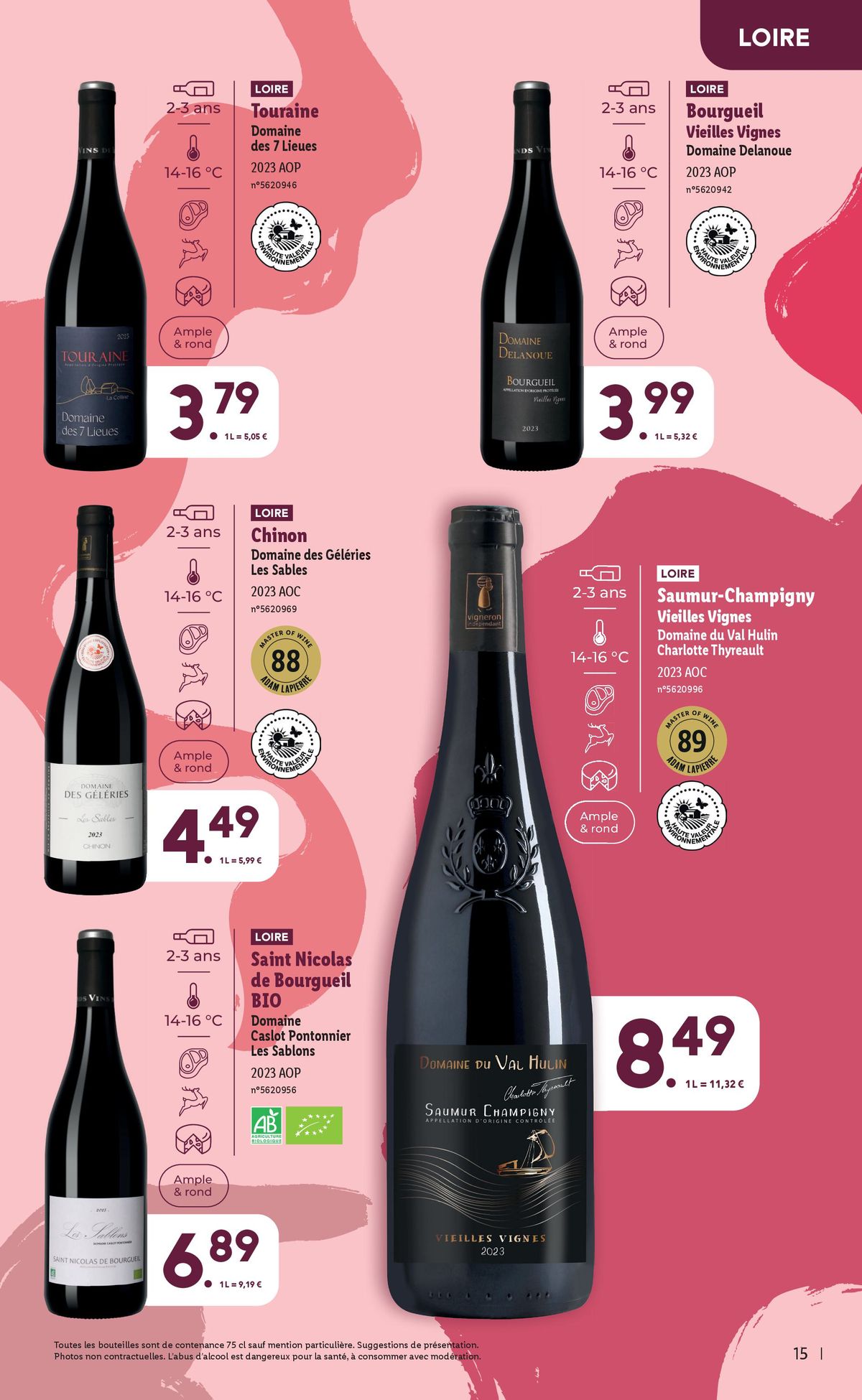 Catalogue Mercredi 04/09, profitez d'une sélection exclusive pour la Foire aux Vins 2024 chez Lidl !, page 00015