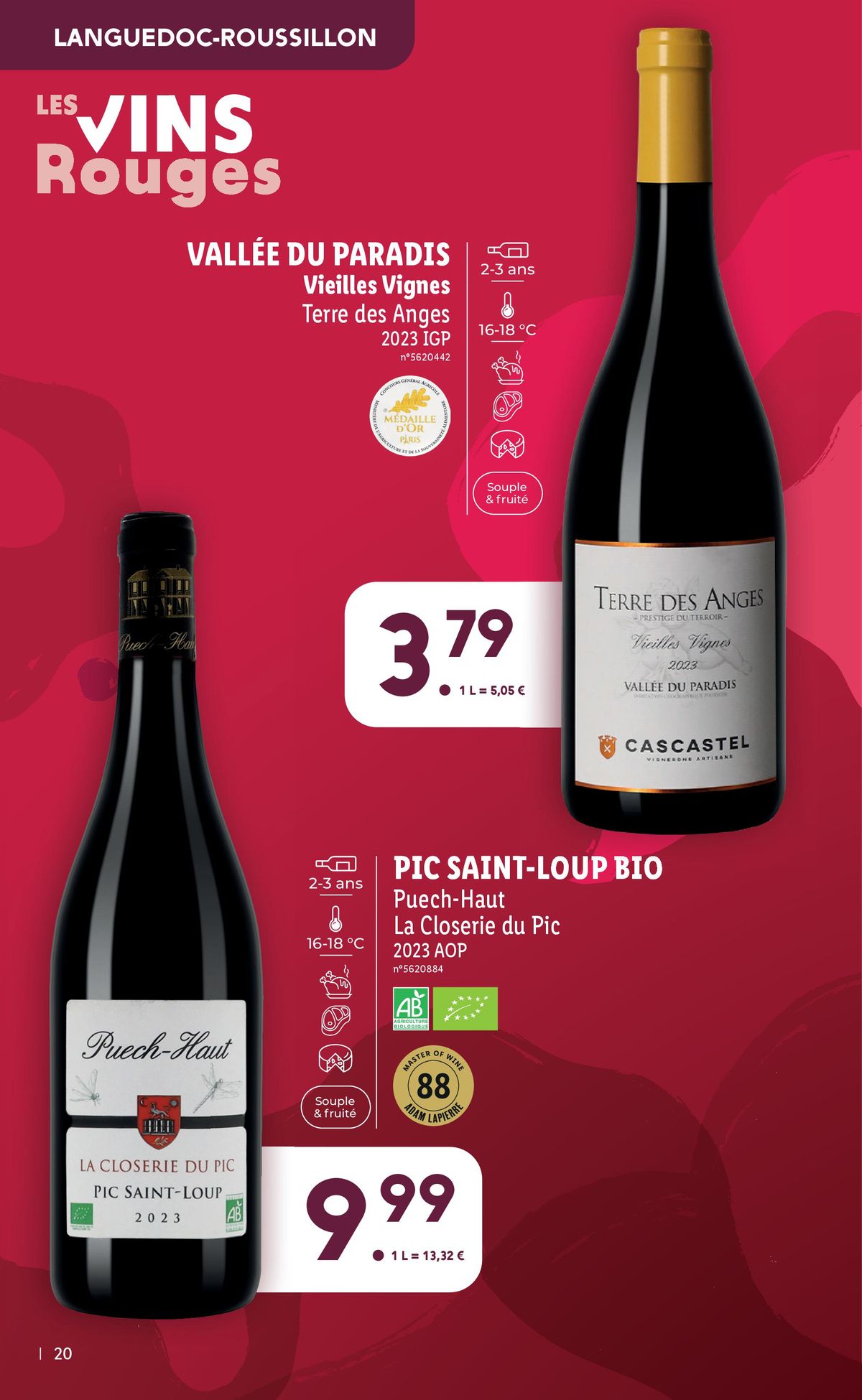 Catalogue Mercredi 04/09, profitez d'une sélection exclusive pour la Foire aux Vins 2024 chez Lidl !, page 00020