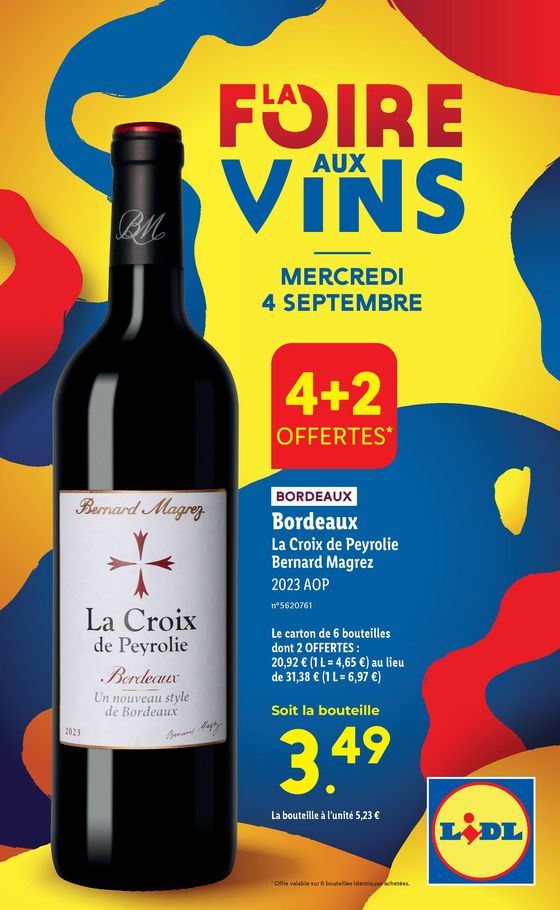 Mercredi 04/09, profitez d'une sélection exclusive pour la Foire aux Vins 2024 chez Lidl !