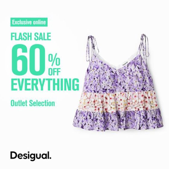 Flash sale 60% off everything