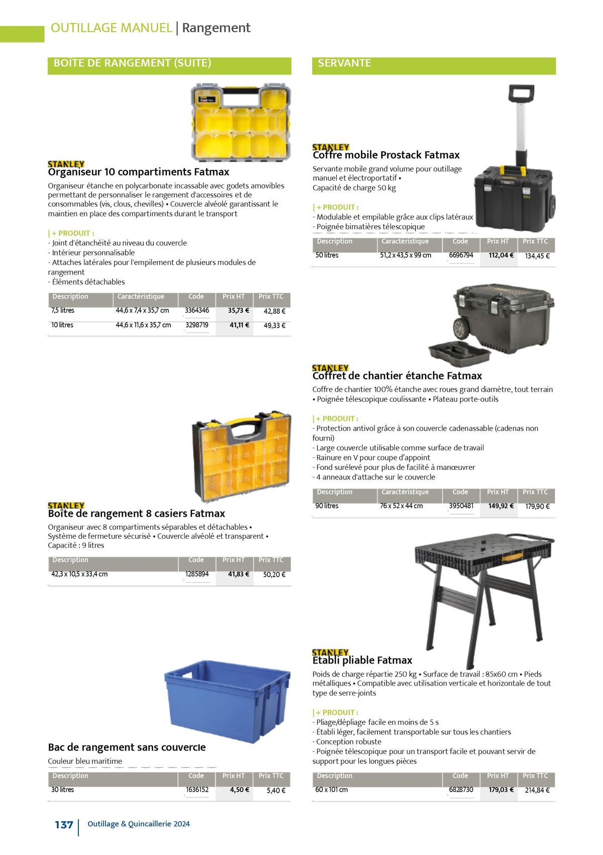 Catalogue Quincaillerie & Outillage, page 00140