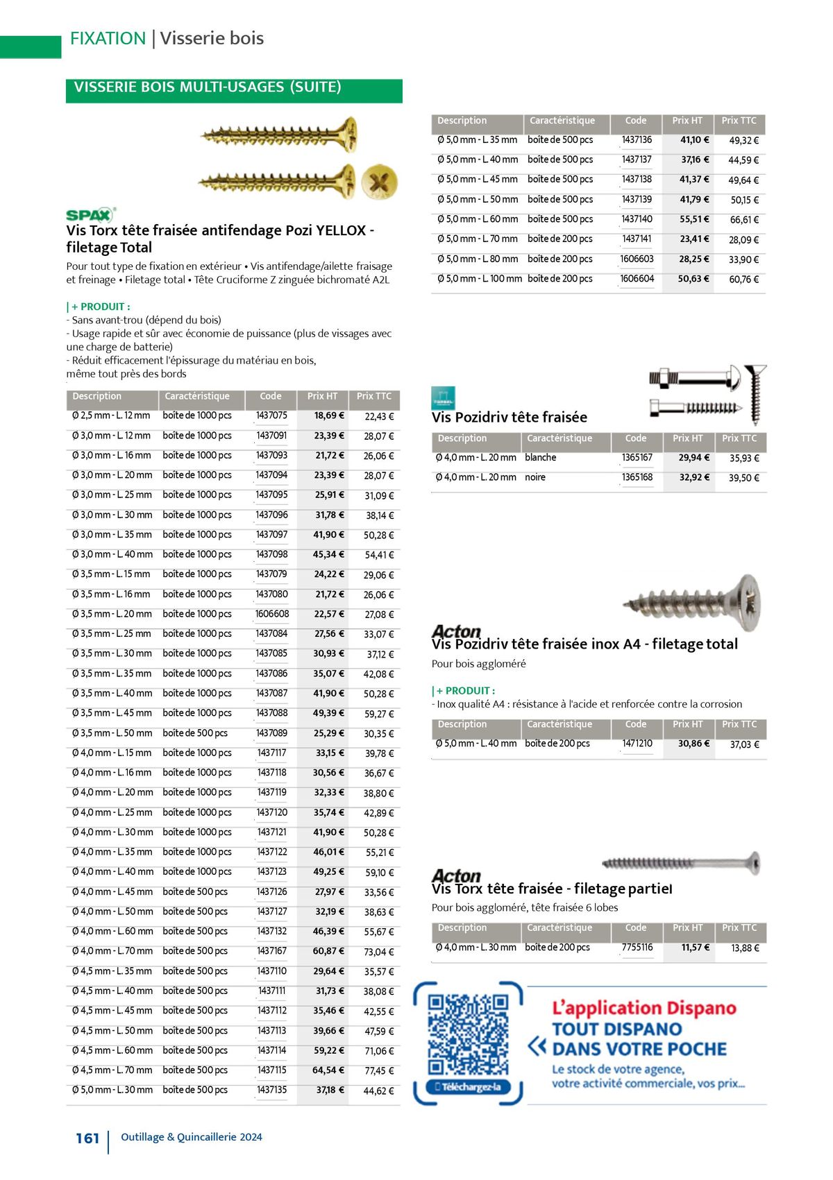 Catalogue Quincaillerie & Outillage, page 00164