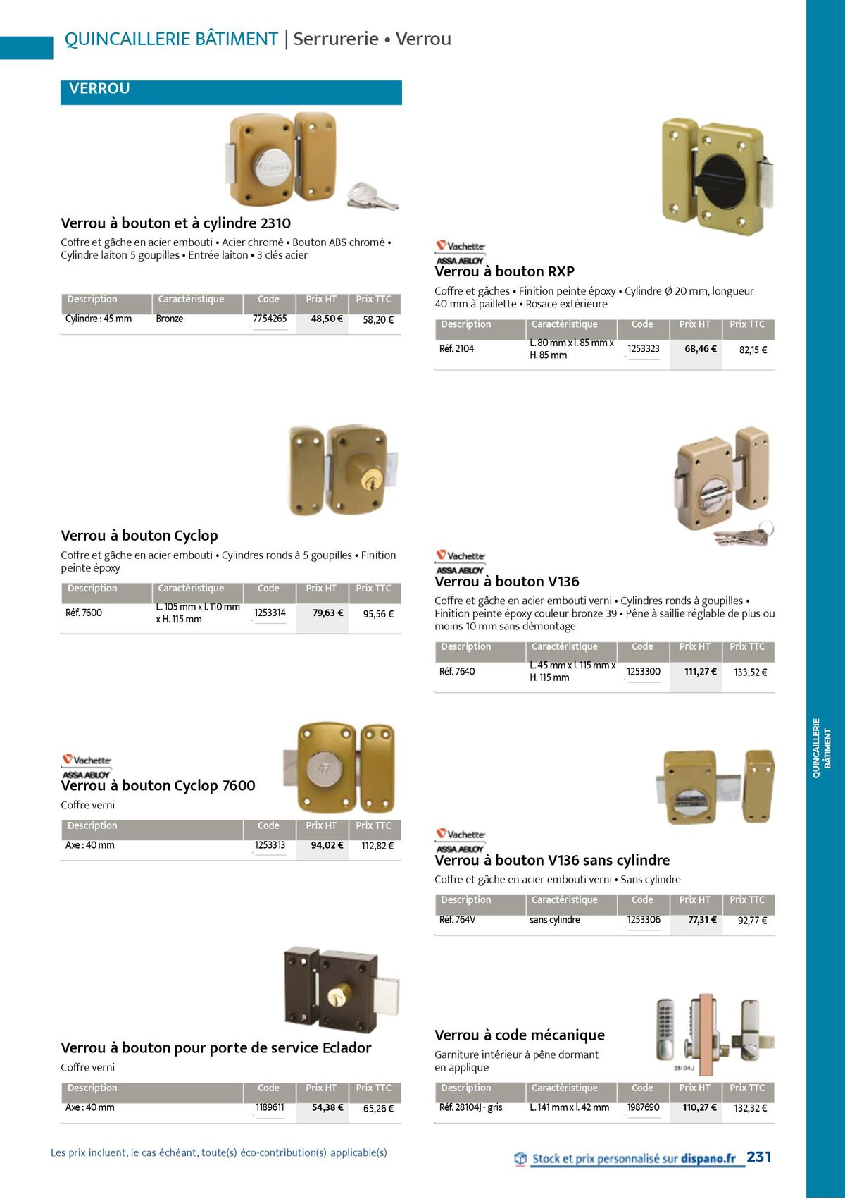 Catalogue Quincaillerie & Outillage, page 00234