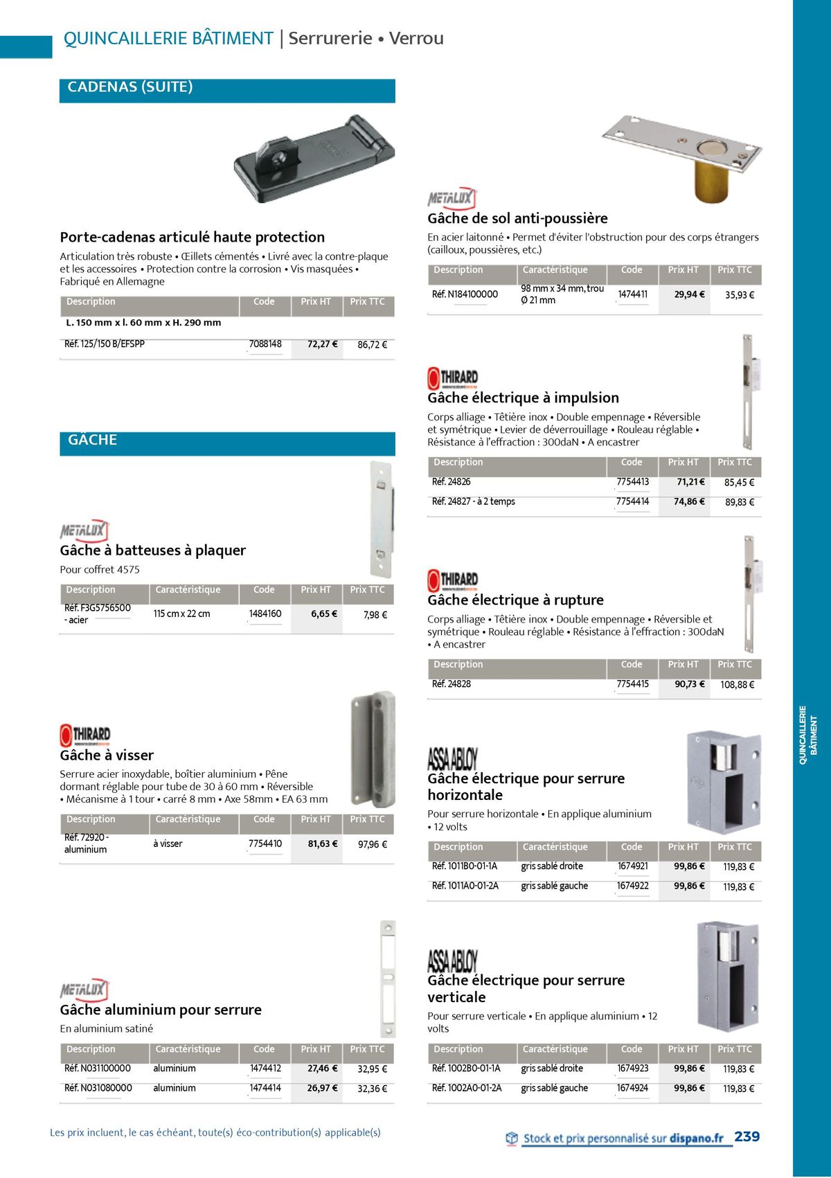 Catalogue Quincaillerie & Outillage, page 00242