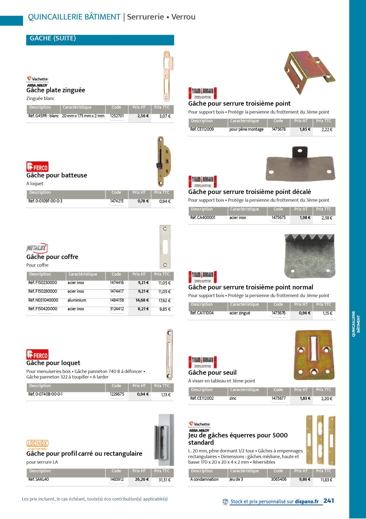 Catalogue Quincaillerie & Outillage, page 00244