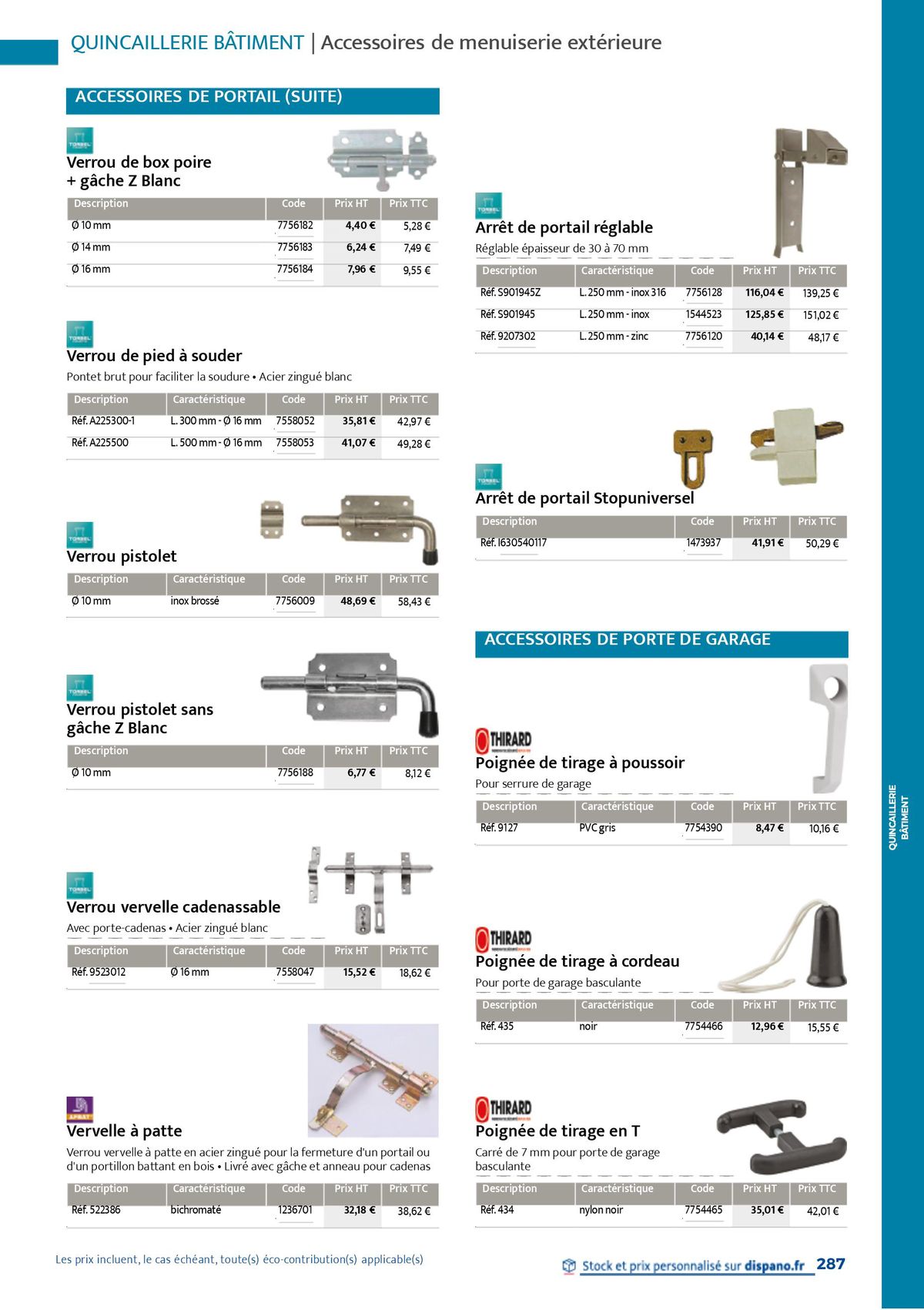 Catalogue Quincaillerie & Outillage, page 00290