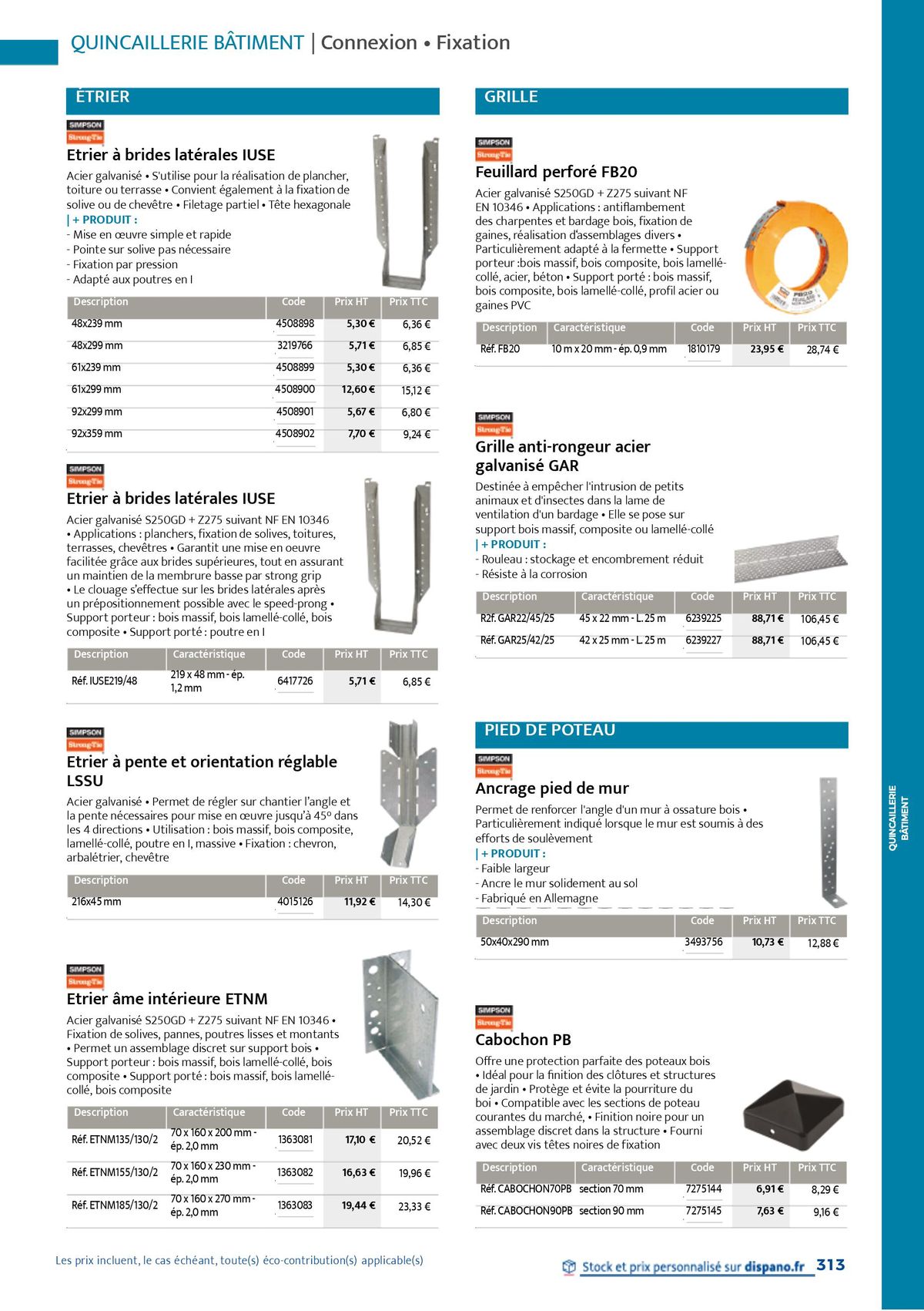 Catalogue Quincaillerie & Outillage, page 00316