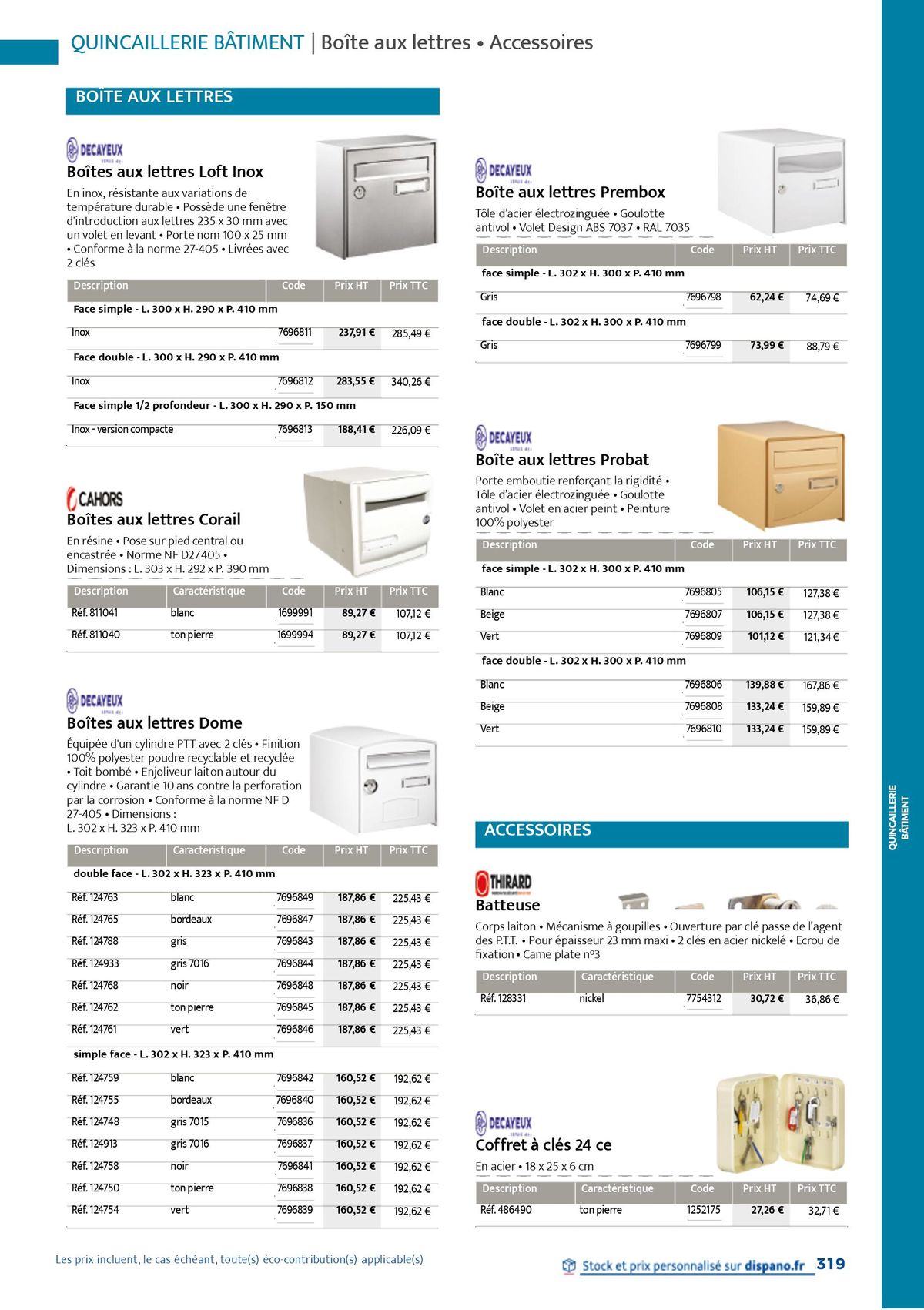 Catalogue Quincaillerie & Outillage, page 00322