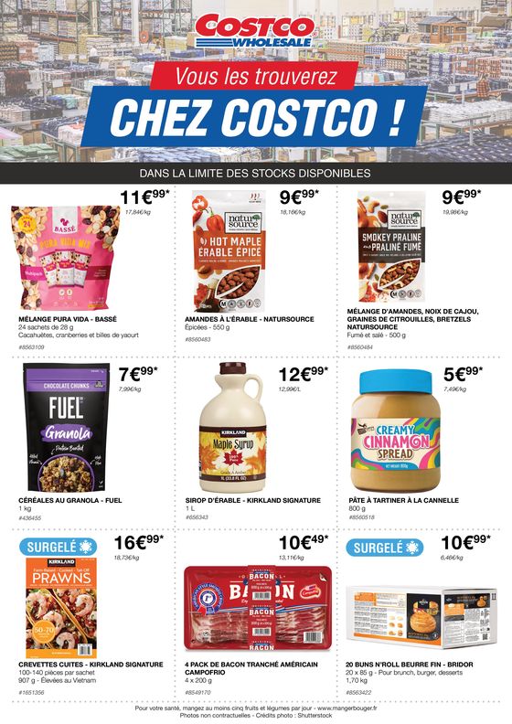 VOUS LES TROUVEREZ CHEZ COSTCO