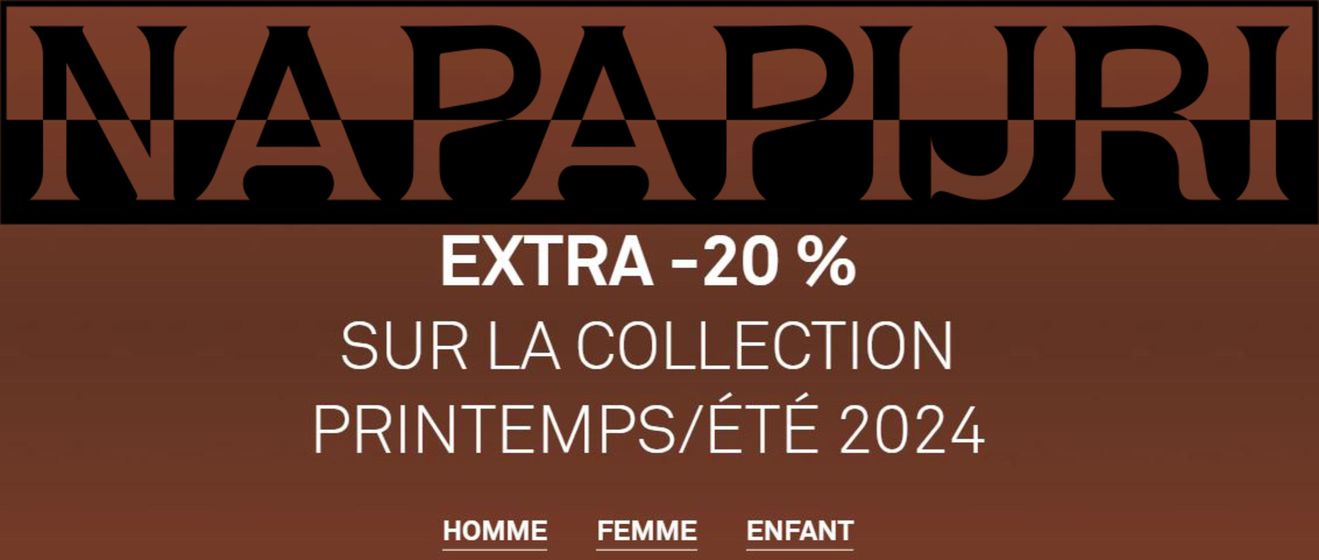Extra -20% sur la collection printemps/été 2024