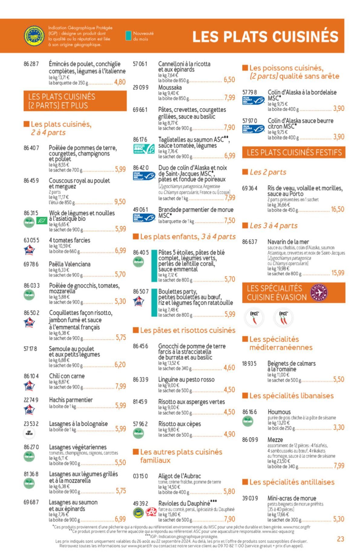 Catalogue Tous les produits Picard pour préparer vos courses., page 00015