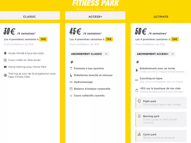 Catalogue Fitness Park à Neuilly-sur-Seine | Nos offres avec engagement | 27/08/2024 - 30/09/2024