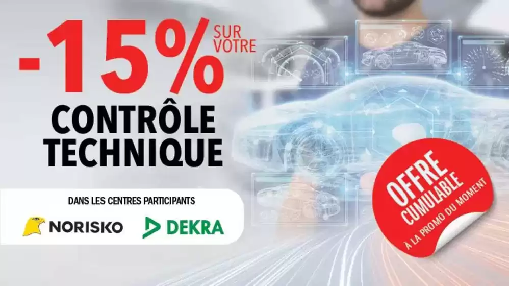 Catalogue Carglass à Blois | -15% sur votre contrôle technique | 27/08/2024 - 30/09/2024