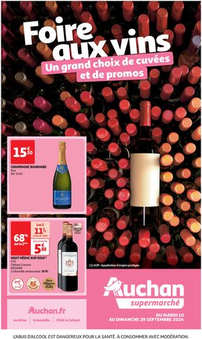 Promos de Supermarchés à Orly | Foire au vins : Un grand choix de cuvées sur Auchan Supermarché | 10/09/2024 - 29/09/2024