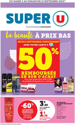 Catalogue Super U à Bagnolet | Spécial Beauté | 03/09/2024 - 15/09/2024