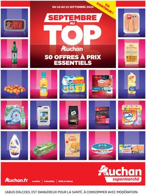 Catalogue Auchan Supermarché à Bagnolet | Les 50 offres essentielles, ça continue ! | 10/09/2024 - 15/09/2024