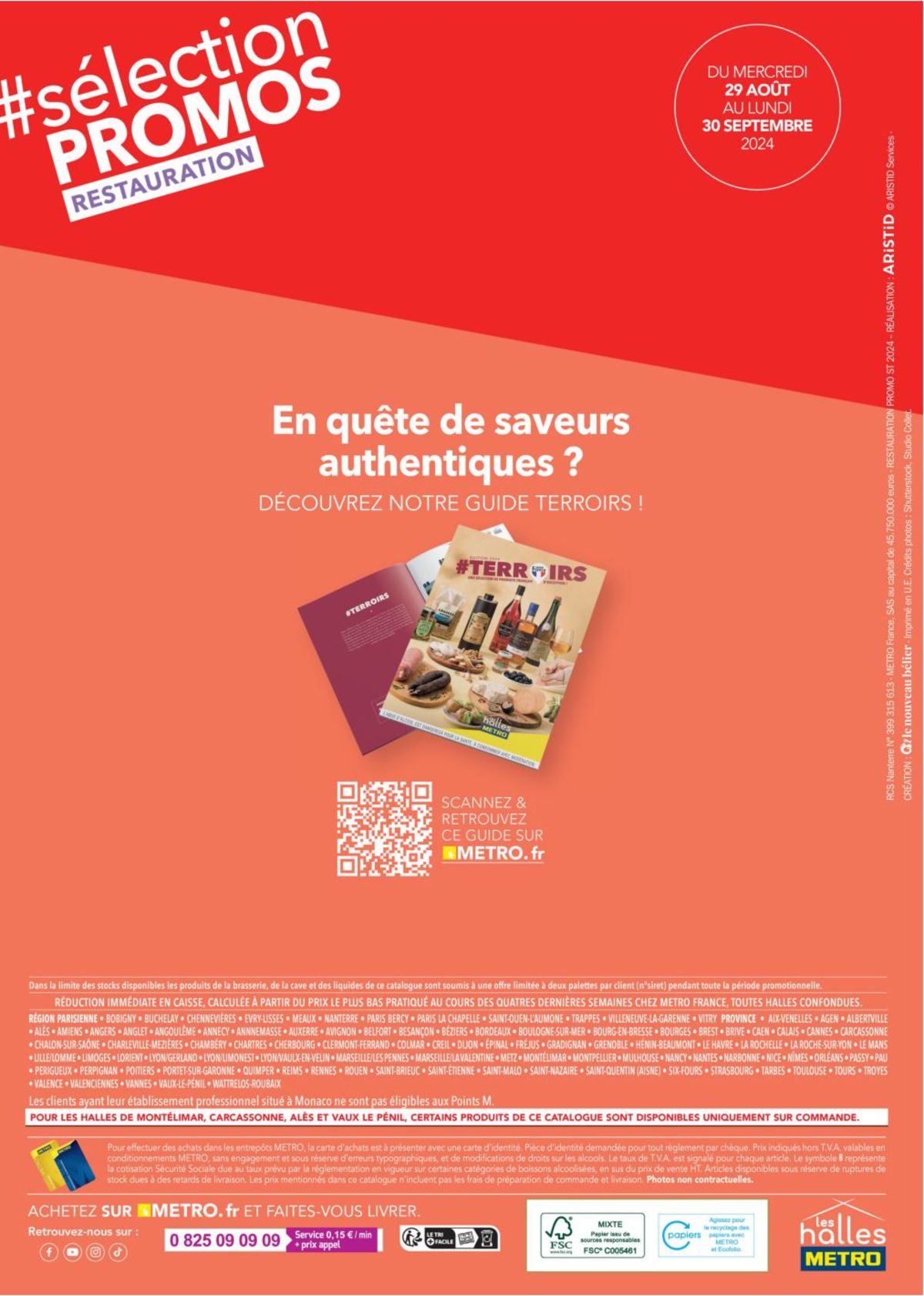 Catalogue Metro Sélections promos Restauration, page 00033