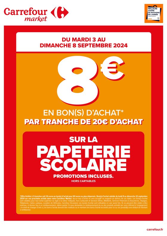 OPERATION BON D’ACHAT SUR LA PAPETERIE