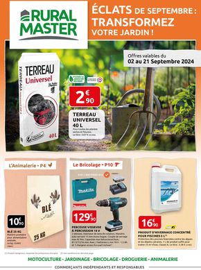 Promos de Jardineries et Animaleries à Sébazac-Concourès | ÉCLATS DE SEPTEMBRE : TRANSFORMEZ VOTRE JARDIN ! sur Rural Master | 02/09/2024 - 21/09/2024