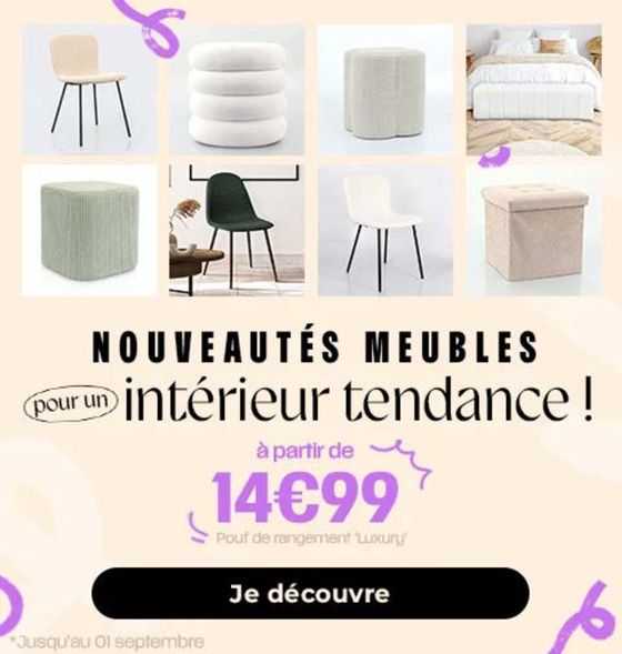 Nouveautés meubles pour un intérieur tendance !