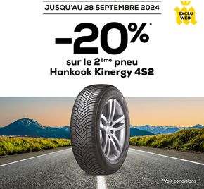 Catalogue Midas à Montélimar | Profitez de -20%* sur le 2ème pneu HANKOOK Kinergy 4S2, adapté à tous les temps et homologué Loi Montagne  | 19/08/2024 - 28/09/2024