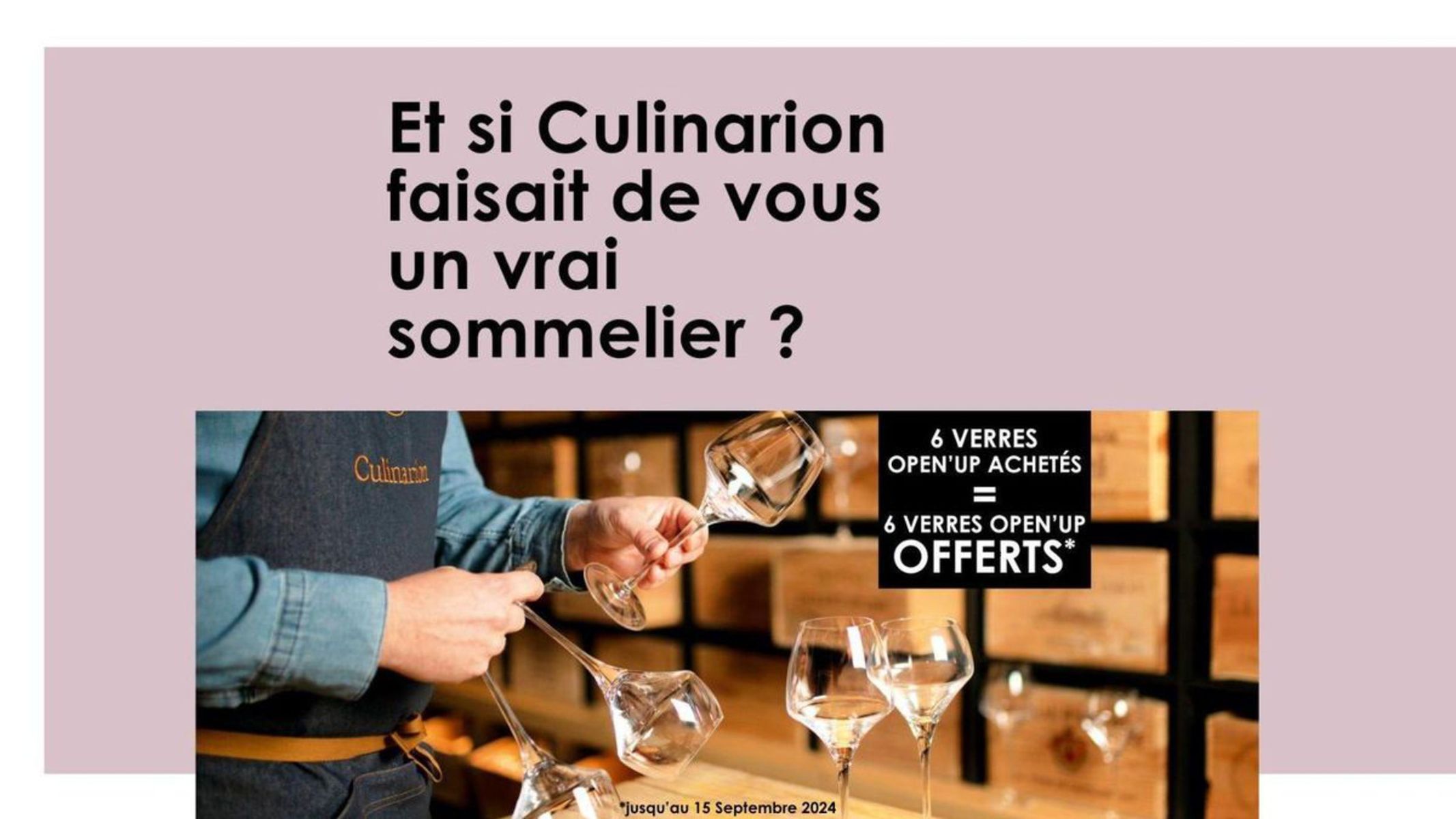 Catalogue C'est la foire aux verres chez Culinarion !, page 00001