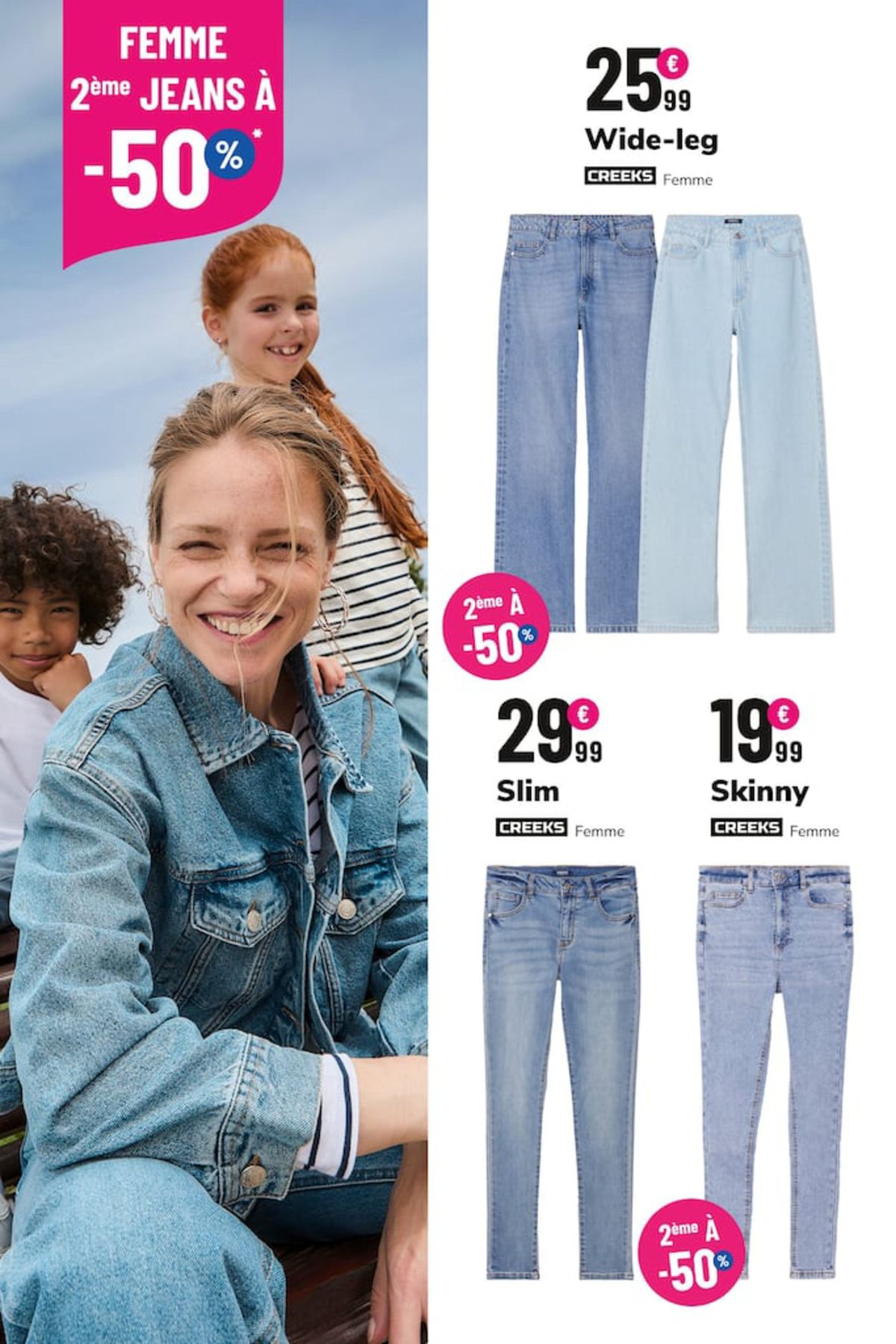 Catalogue 2ème jeans à -50% por toute la famille, page 00002