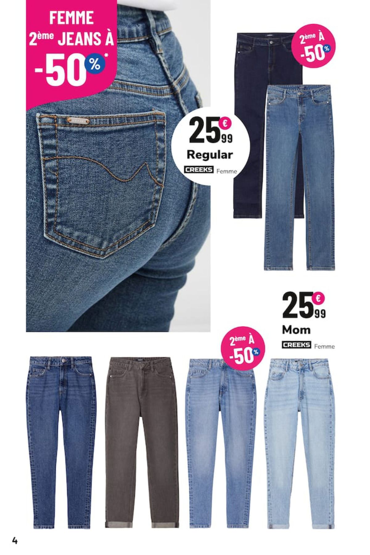 Catalogue 2ème jeans à -50% por toute la famille, page 00004