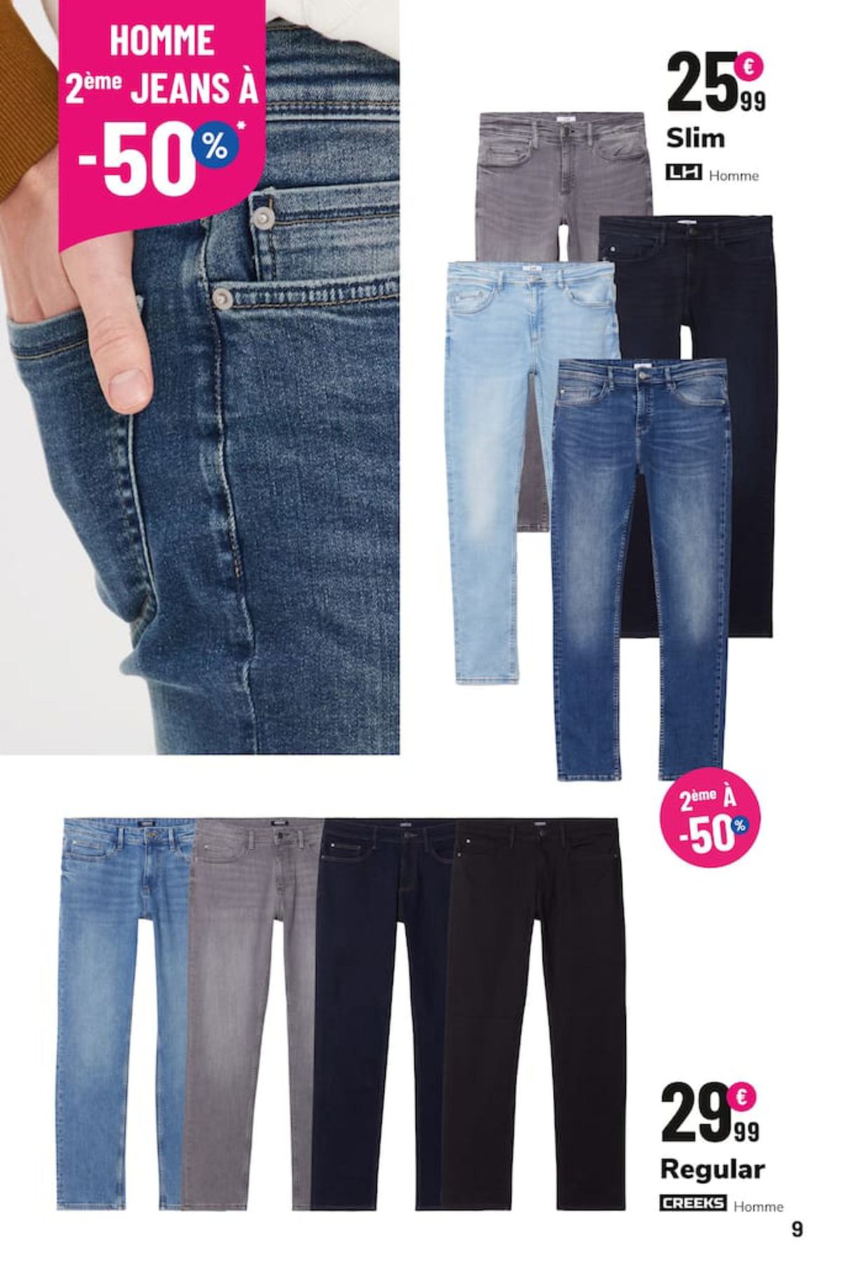 Catalogue 2ème jeans à -50% por toute la famille, page 00009