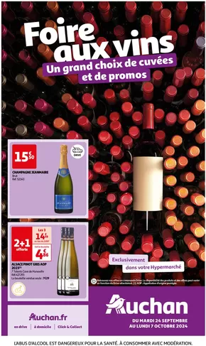 Catalogue Auchan Hypermarché à Villers-lès-Moivrons | Foire au vins : Un grand choix de cuvées | 24/09/2024 - 07/10/2024