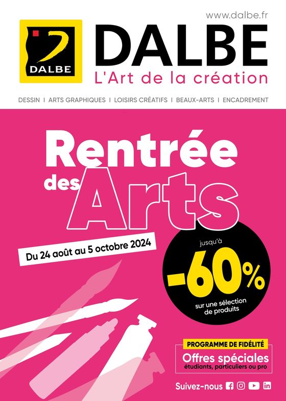 Catalogue Dalbe à La Valette-du-Var | Rentrée des arts 2024 | 03/09/2024 - 05/10/2024