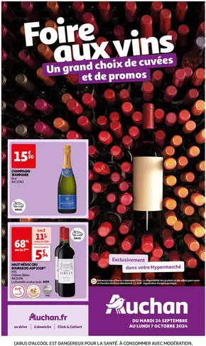 Catalogue Auchan Hypermarché à Stigny | Foire au vins : Un grand choix de cuvées | 24/09/2024 - 07/10/2024