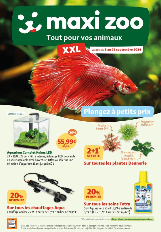 Catalogue Maxi Zoo à Aubergenville | Maxi Zoo: Tout pour vos animaux XXL | 05/09/2024 - 29/09/2024